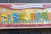 Wooden number jigsaw - train