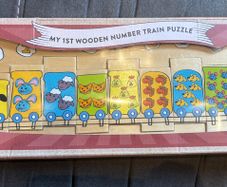 Wooden number jigsaw - train
