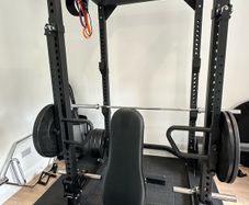 Commercial Power Rack + Jammer Arms + Cable System + Attachments + Flooring