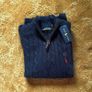 Navy Ralph Lauren Cable Kbit Quarter Zip - Size S Men Image 3