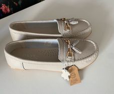 Joe and Joe taupe leather loafers