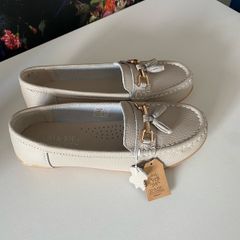 Joe and Joe taupe leather loafers