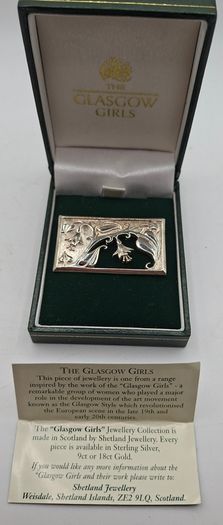 sterling silver Glasgow girls brooch