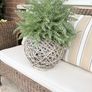 New 58cm high bespoke indoor/outdoor rustic rattan planter with faux tree Image 3