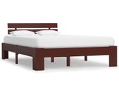 Bed Frame Dark Brown Solid Pine Wood 120x200 cm