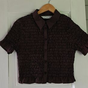 Primark frill cropped shirt