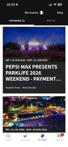 Parklife tickets X3