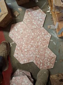 Terrazzo rose hexagon 23x27 (1.99m2)