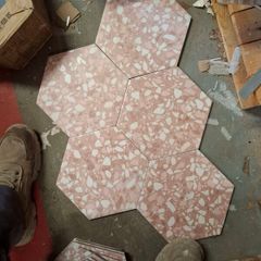 Terrazzo rose hexagon 23x27 (1.99m2)