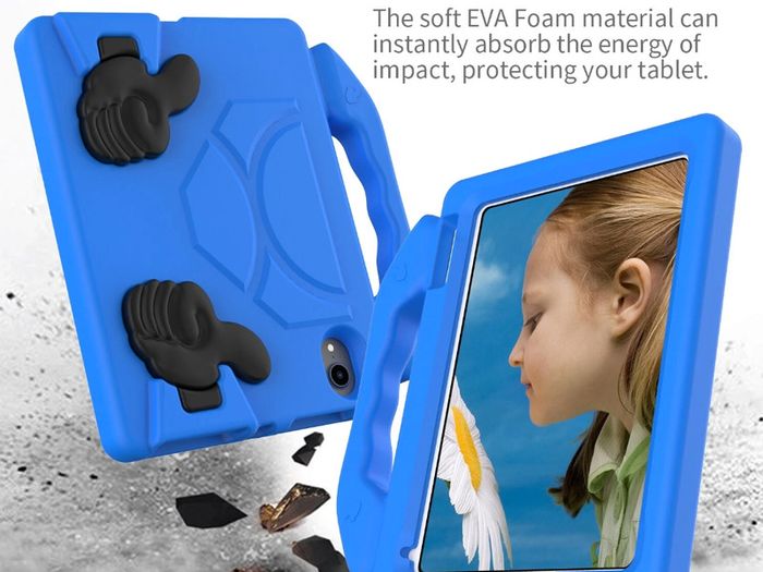 For Apple iPad Mini 6 Kids Friendly Case Shockproof Cover With Thumbs Up - Blue