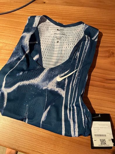 Nike Dri-FIT ADV Aeroswift Running Singlet - Blue - Size S