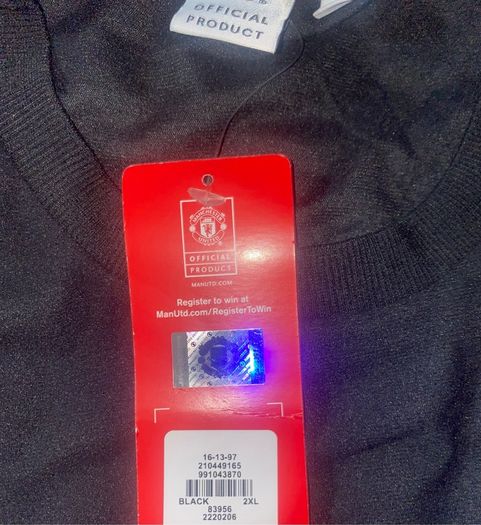 Manchester United long sleeve sweatshirt official product SIZE xxl