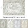 Rugs Living Room Large 200x300cm, Machine Washable Rug for Bedroom, Boho Soft Short Pile Area Rugs, Vintage Non Slip Kitchen Carpet for Dining Room Office, Beige Image 2