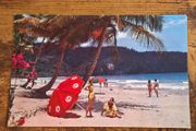 Old Postcard Beach Maracas Bay, Trinidad, Pan American World Airways - free standard postage