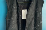 Zara black embellished waistcoat. Size S. BNWT