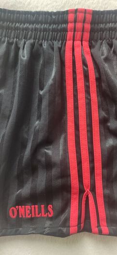 RARE  Vintage O'Neills Mourne Shadow Stripe Shorts  Black/Red