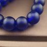 Antique Cobalt Blue African Glass Beads Necklace Strands Image 8