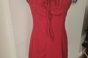 red strappy dress