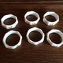 6 Very Pretty Floral China Napkin Rings Image 2