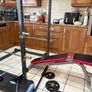 Beautiful Full Gym Weightlifting Set Up, Power Rack, Olympic Bumper Weights, Bench + Dumbbells +more Image 9