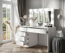 Adele Vanity Table with Hollywood Mirror LED