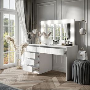 Adele Vanity Table with Hollywood Mirror LED