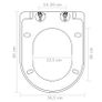 Toilet Seats with Soft Close Lids 2 pcs Plastic White Image 9