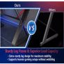 120 x 55 cm Gaming Desk with LED Lights, Gaming Table Thickened Z Shaped, Gamer Desk with Carbon Fiber Coated, Gaming PC Desk, Computer Desk Easy to Assemble, Carbon Fiber Black Image 6