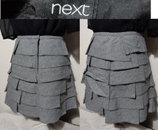 Next Linen Check Skirt