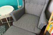 Wing Chair and Footstool