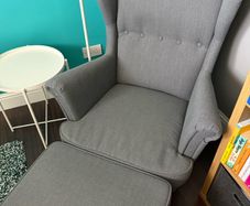 Wing Chair and Footstool