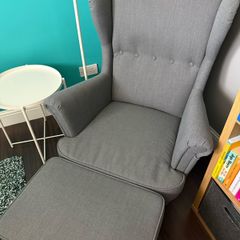 Wing Chair and Footstool