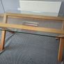 Glass and oak table Image 3