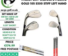 Titleist SM9 Wedges Sw 54.12D & Lw 58.08M / Dynamic Gold 105 S300 Stiff / Left Hand