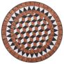 3 Piece Mosaic Bistro Set Ceramic Tile Terracotta Image 4