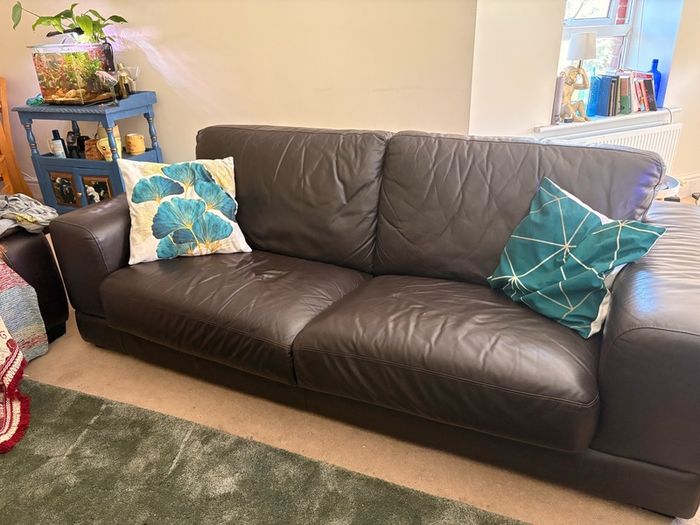 3 seater leather sofa