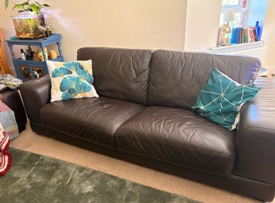 3 seater leather sofa