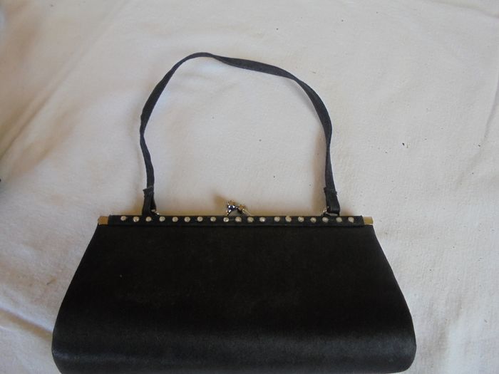 Black Satin Evening Purse for Sale
