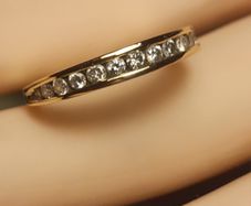 18ct Yellow Gold Vintage Diamond Eternity Ring