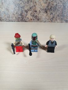 Lego Star Wars Boba Fett Luke skywalker Kithaba minifigures from set 9496 desert Skiff