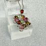 Multi-Tourmaline & White Zircon Pendant with Chain Image 8