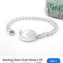 sterling silver oval history of Ireland  bracelet 1970's Image 9