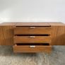 Vintage Mid Century Walnut & Glass Sideboard Image 4