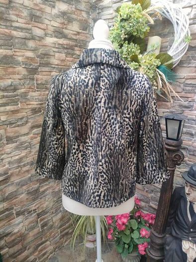1950s style animal print Faux Fur jacket