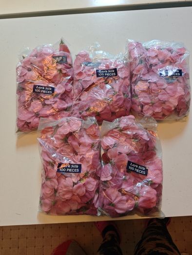 dusky pink flower artificial flowers fake flowers bundle