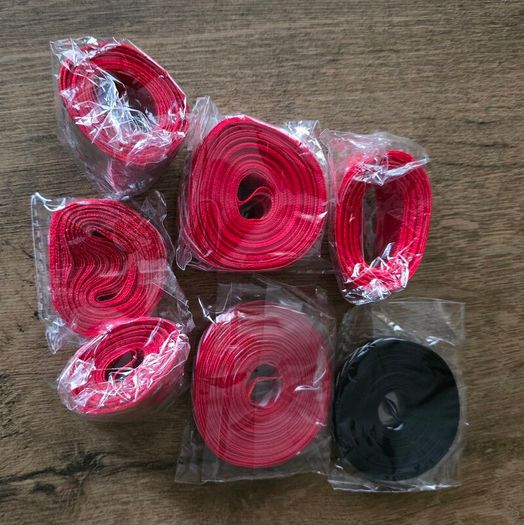 Bundle of Christmas ribbon