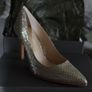 Vince Camuto high hills champagne glitter size UK4 (37EU/7US) brand new! Image 3