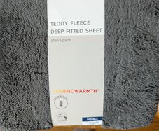 M&S teddy fleece deep fitted sheet (double)