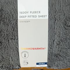 M&S teddy fleece deep fitted sheet (double)