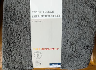 M&S teddy fleece deep fitted sheet (double)